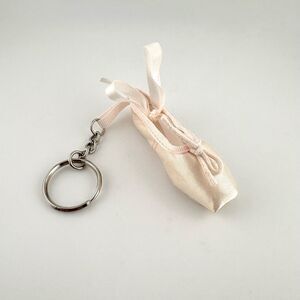 Satin Ballerina Shoe Keychain in Pale Pink NWOT